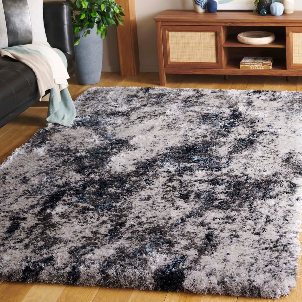 SAFAVIEH Cloud Shag Lalitha Modern Abstract 2-inch Thick Rug - 4' x 6'