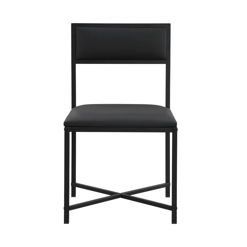 Roomfitters Modern 63" 5-Piece Extendable Dining Table Set with Storage Rack, Foldable Square Table and 4 PU Chairs