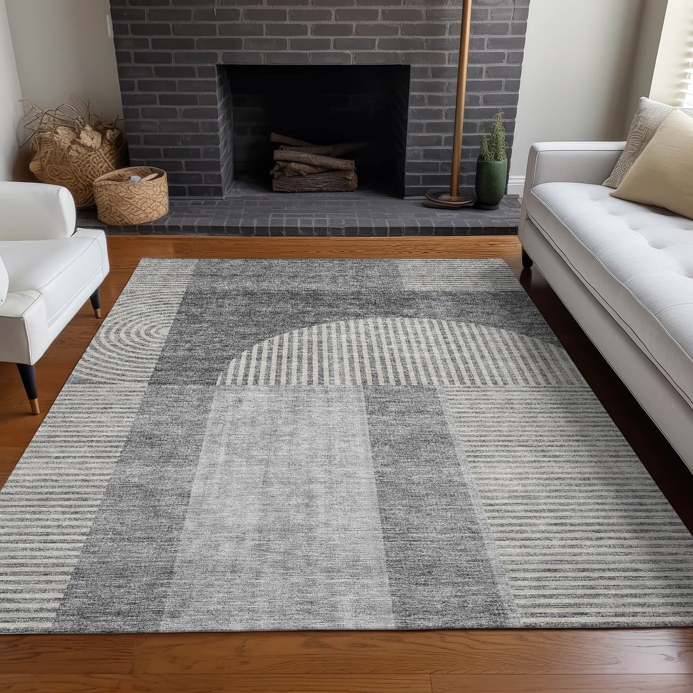 Machine Washable Indoor/ Outdoor Chantille Modern Deco Rug