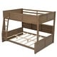 preview thumbnail 20 of 50, Twin XL over Queen/Full XL over Queen Bunk Bed with Storage Cabinets and USB Ports, Solid Wood Bunk Bedframe w/ Storage Shelves