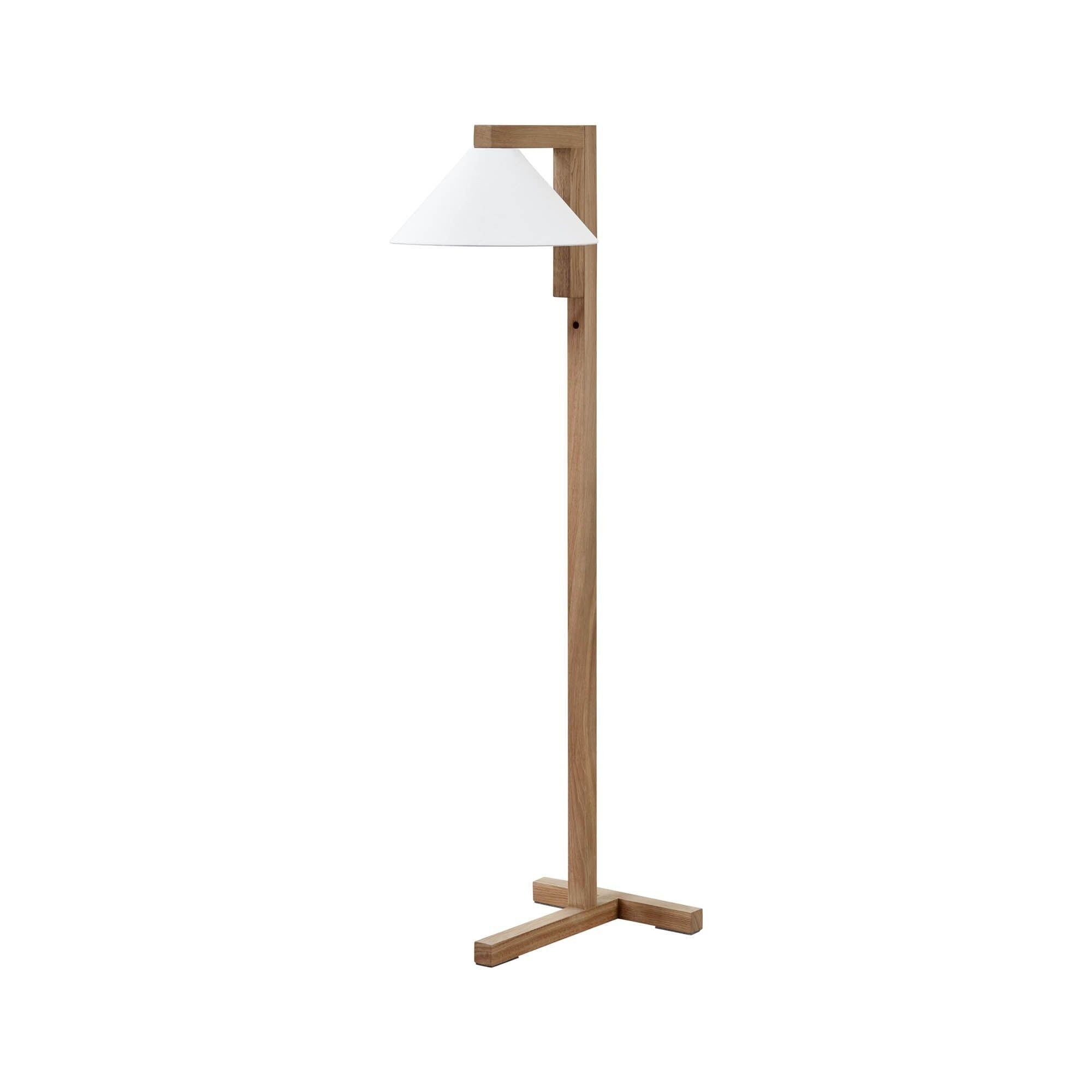 Renaissance 55" Floor Lamp with Linen Shade, Brown/ White
