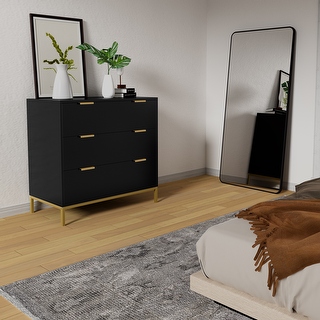 Modern black dresser and nightstand sale