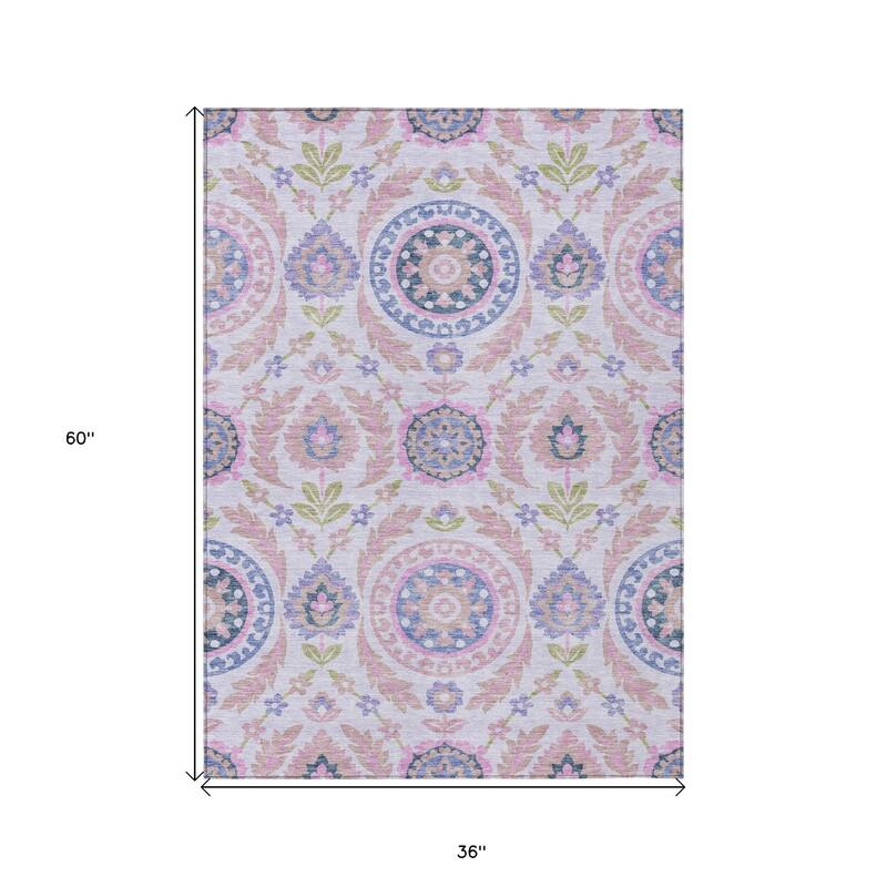 HomeRoots Floral Transitional Rectangle Outdoor Rug
