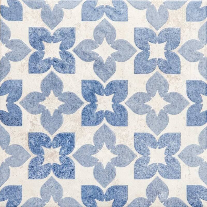 The Tile Life Phlox 8x8 Blue Porcelain Floor & Wall Tile