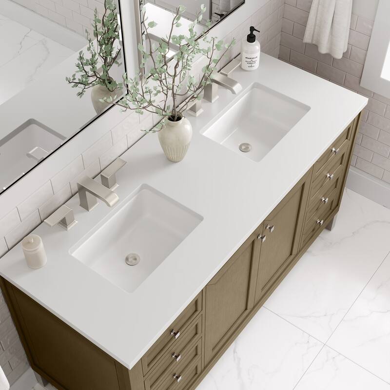 James Martin Vanities 503-V60D-3WZ Chicago 60" Free Standing Double