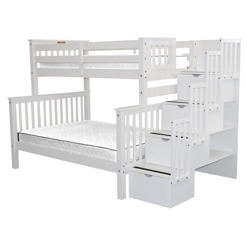 Taylor & Olive Trillium Twin over Full Stairway Bunk Bed