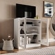preview thumbnail 2 of 35, Palace Imports 100% Solid Wood TV Stand with Clear Glass Doors for TVs up to 32"