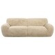 preview thumbnail 1 of 6, Uttermost Abide Rounded Sheepskin Sofa - 96"W x 31"H x 42"D 