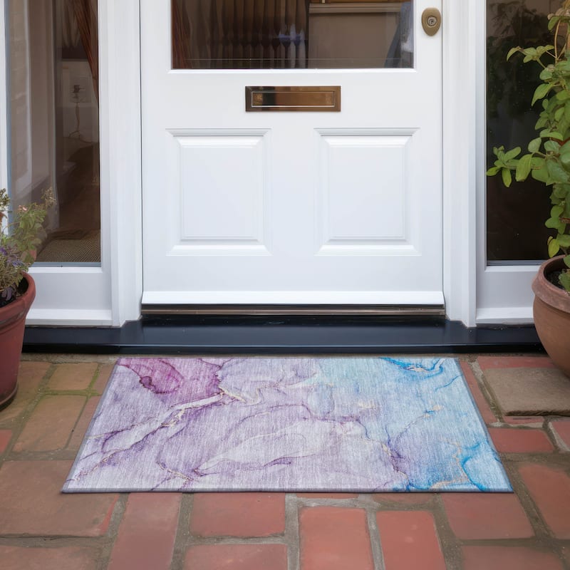 Almisi Modern Art-Inspired Weather Resistant Versatile Elegance Outdoor Rug
