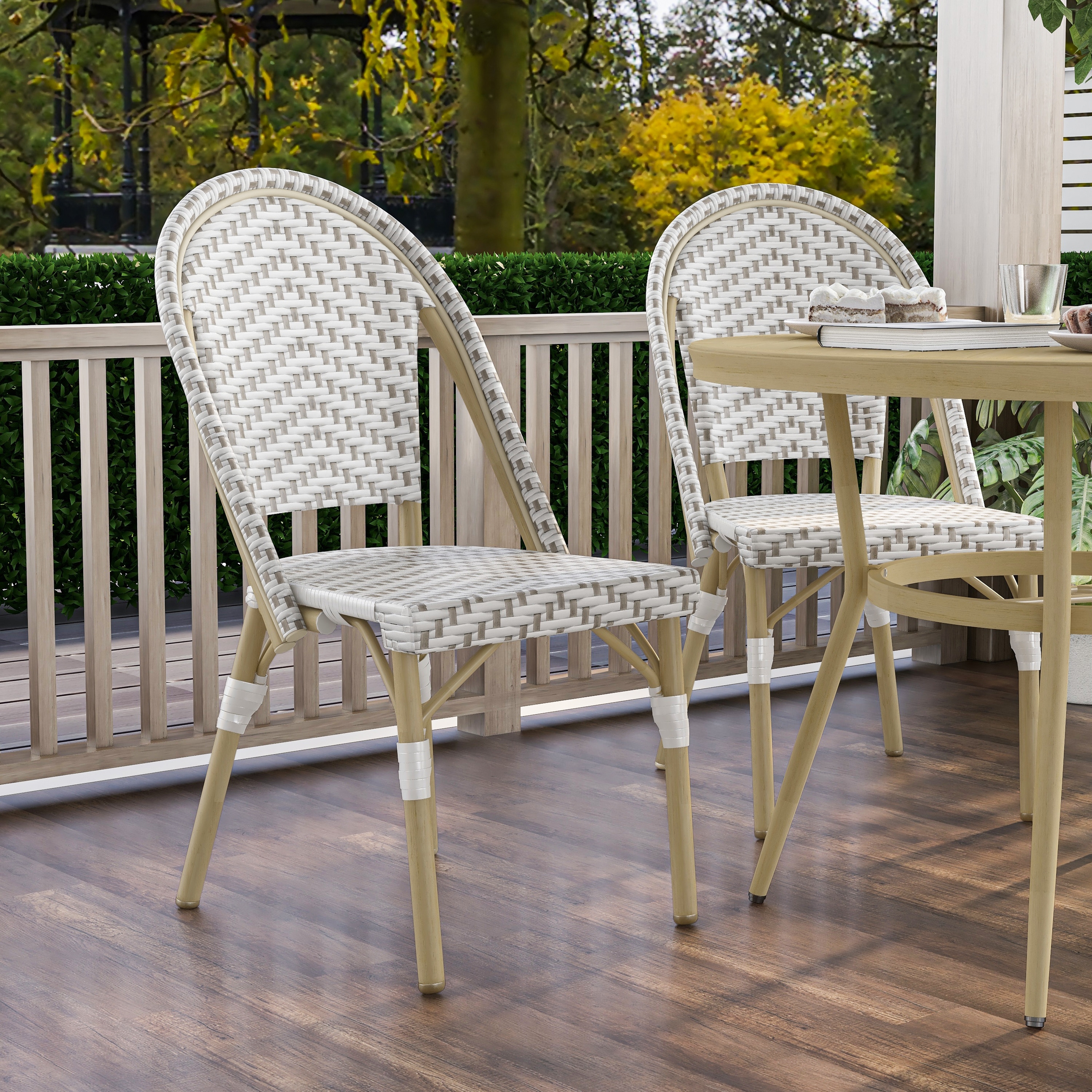 Furniture of america sel discount contemporary wicker patio chairs