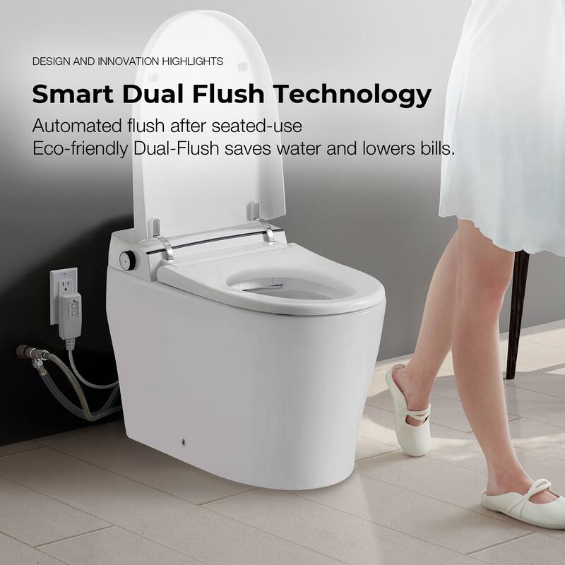 Ove Ella Dual-Flush Smart Bidet Toilet with Built-in Tank
