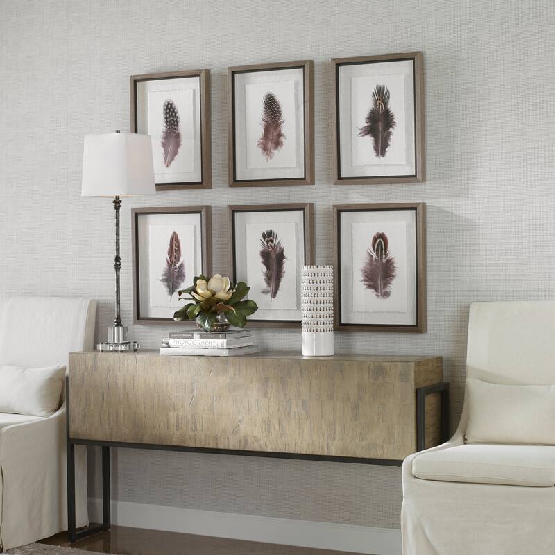 Uttermost Birds Of A Feather Framed Prints, S/6 - 15 W x 20 H x 1.75 D (inches)