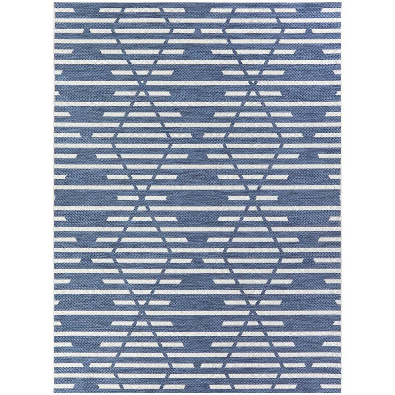 Degas Striped Trellis Indoor/Outdoor Area Rug