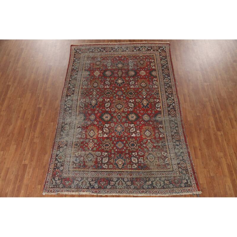Mahal Persian Antique Area Rug Hand-Knotted Wool Carpet - 6'9"x 9'11"