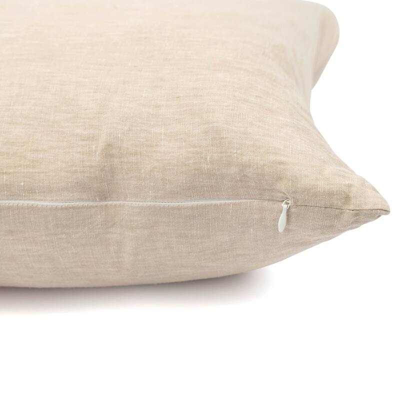 French Linen Pillow with Removable Sham by BOKSER HOME