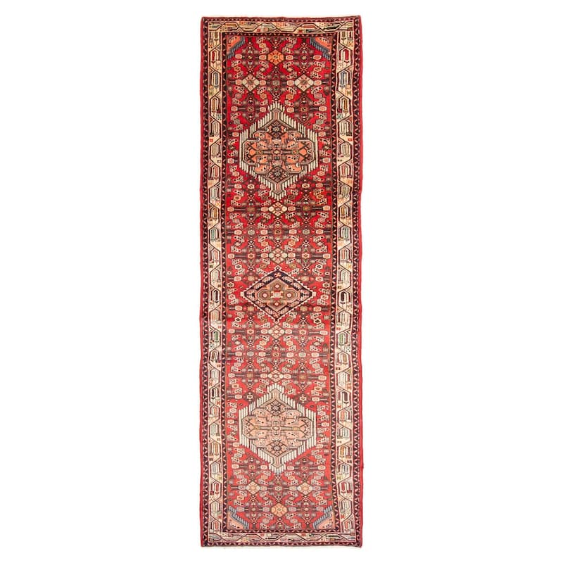 ECARPETGALLERY Hand-knotted Konya Anatolian Red Wool Rug - 2'8 x 9'6