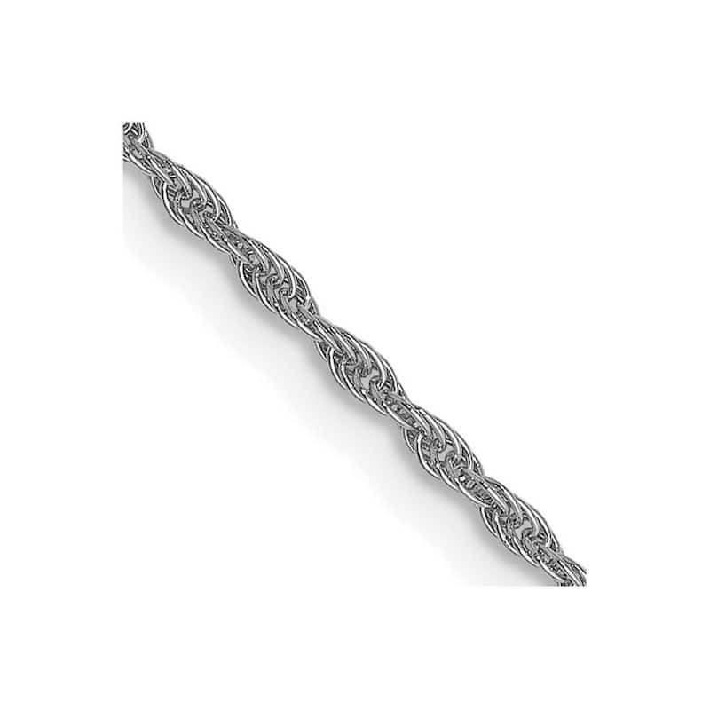 Curata 1.3mm 14k White Gold Lobster Claw Closure Pendant Rope - 20 Inch