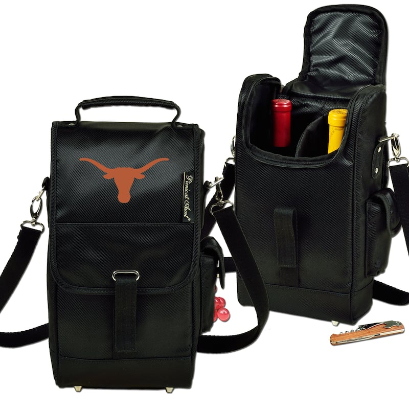 NCAA Texas University at Austin Longhorns Two Bottle Wine Tote w/Corkscrew
