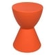 preview thumbnail 17 of 143, Boyd Round Side Table with Ribbed Design Base - Accent Hourglass End Table with Removable Lid for Living Room & Bedroom Orange
