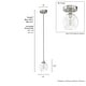 preview thumbnail 5 of 12, Hunter Xidane 1 Light Clear Glass Pendant or Semi-Flush Light - Kitchen Island, Dining Room, Entry - Glam, Contemporary