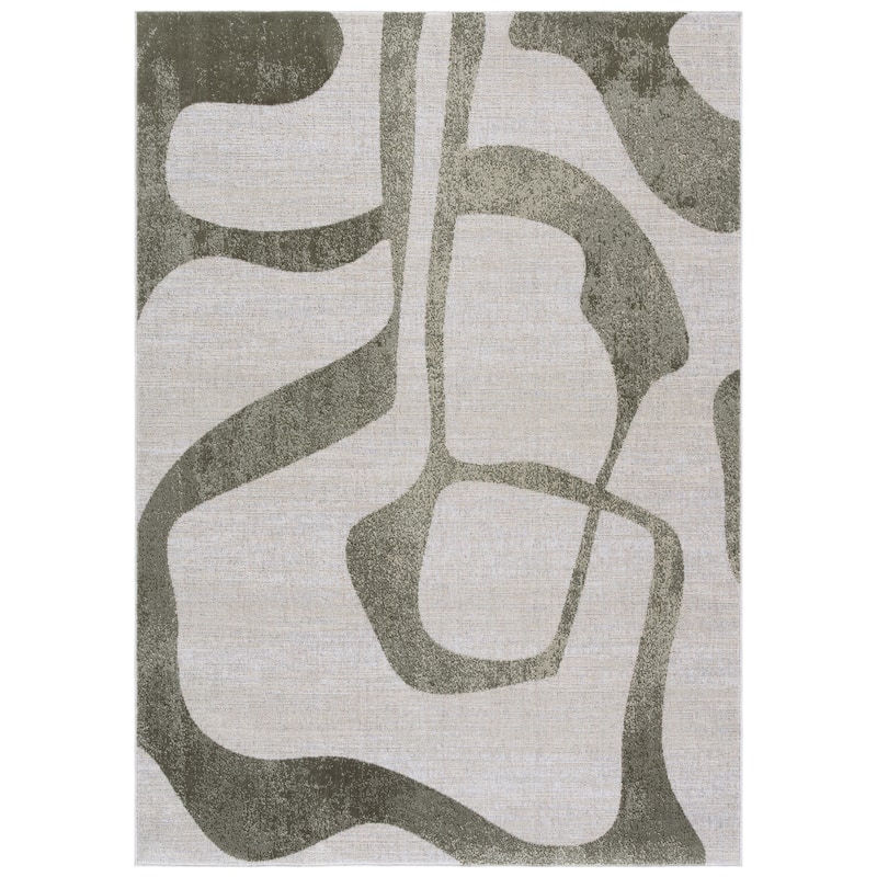 SAFAVIEH Marvel Izolda Modern Rug - Olive/Beige - 5'3" x 7'6"