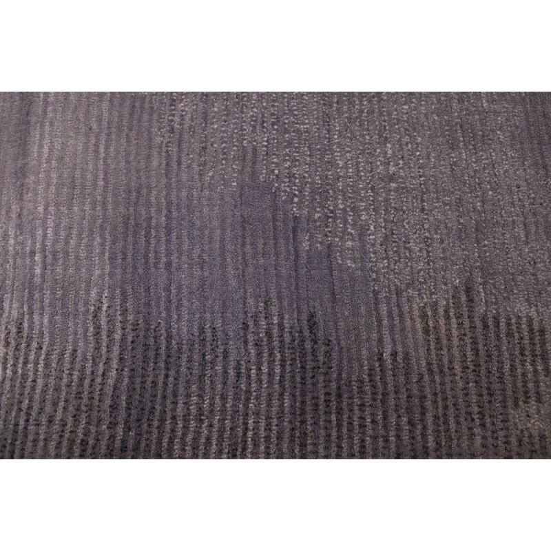 ECARPETGALLERY Hand Loomed Loreto Grey Viscose, Wool Rug - 5'3 x 7'4