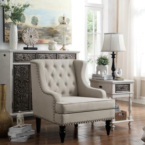 Madison Park Jewel Tufted Wingback Upholstered Club Chair