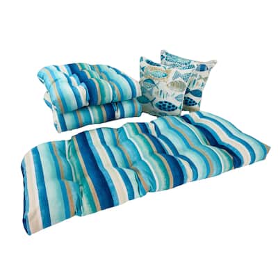 Outdoor Dina Seaside 5 Piece Cushion Set - 19" x 44" x 3.5"H