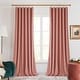 preview thumbnail 11 of 95, Deconovo Velvet Room Darkening Curtain Panel, Thermal Insulated 52x108-2PC - Coral Pink