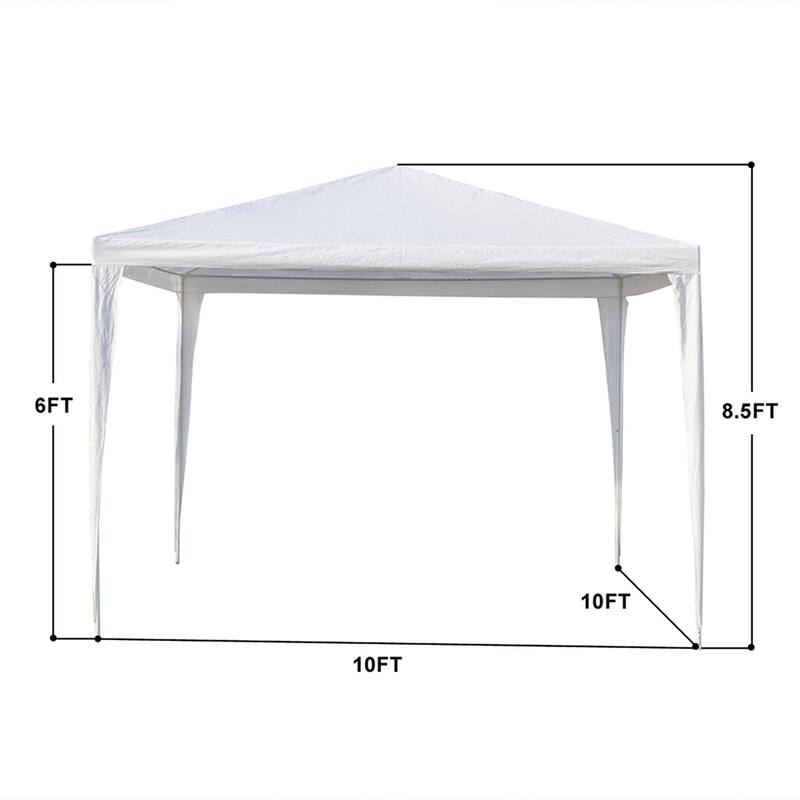 Spiral Tube Canopy Tent, Waterproof Tent with 3 Sides, White