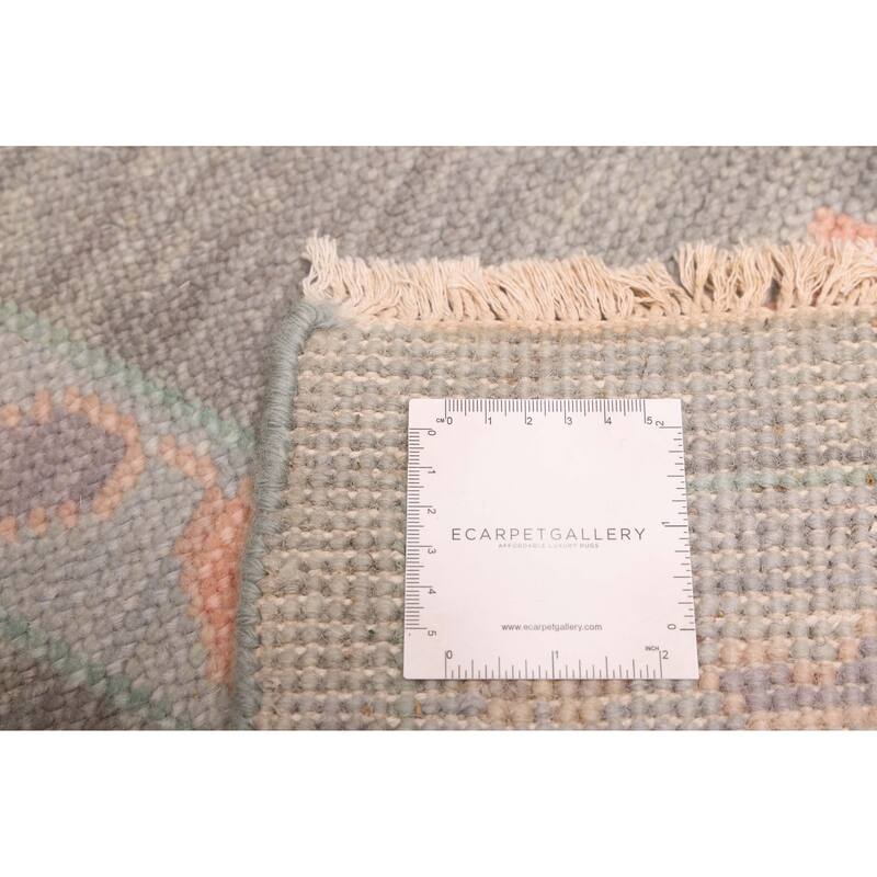 ECARPETGALLERY Hand-knotted Modern Oushak Grey, Sage Wool Rug - 8'10 x 11'11