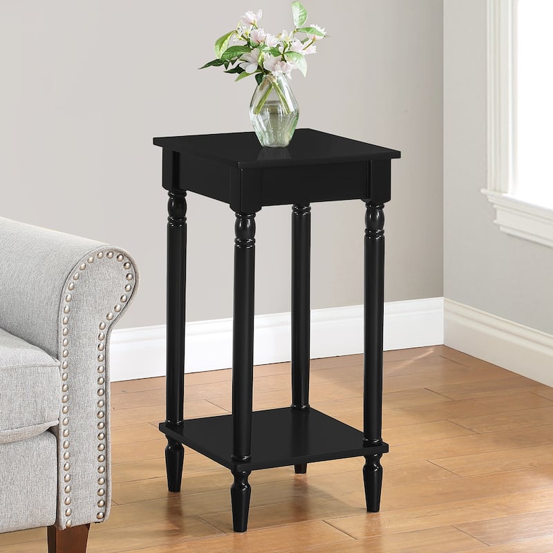 End Table with Shelf, Two Tier Storage Side Table with Sculpted Legs for Living Room, Bedroom or Reading Nook - 14