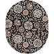 preview thumbnail 18 of 75, Lily Hand-tufted Transitional Floral Pattern Wool Area Rug 8' x 10' Oval - Black - Runner/Oval