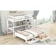 preview thumbnail 5 of 16, Space-Efficient Study Bunk Bed with Built-In Desk and Bookshelves, Twin XL/Full