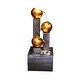 preview thumbnail 5 of 10, In-Outdoor Metal Water Fountain with LED Lights - Tiered Water Feature