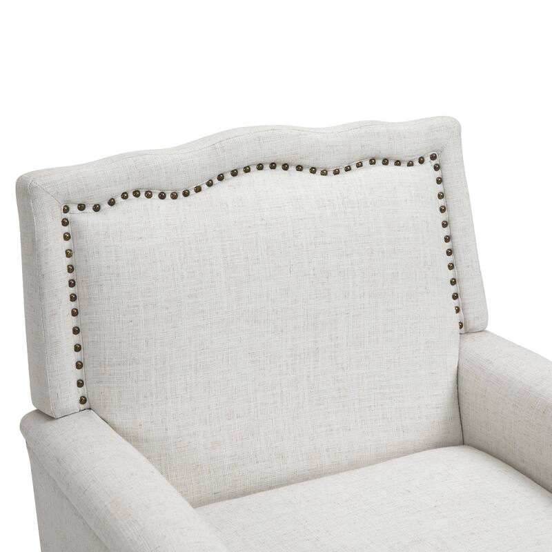 Modern Armchair Accent Chair Cotton Linen Living Room Chair