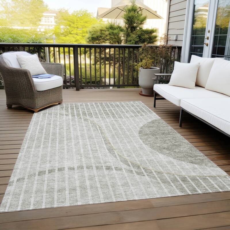 Machine Washable Indoor/ Outdoor Chantille Contemporary Rug