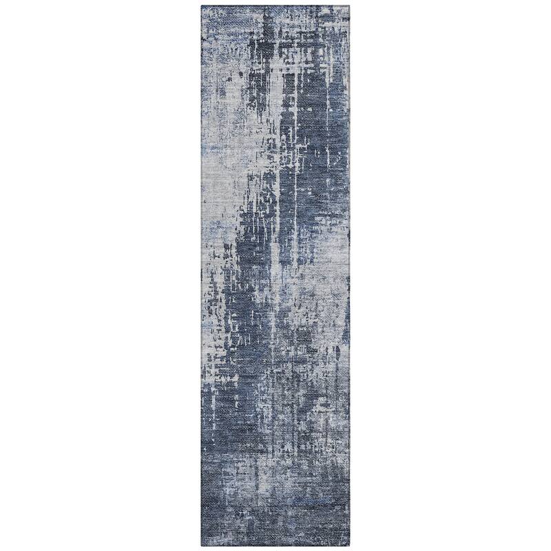 Machine Washable Indoor/ Outdoor Chantille Abstract Ombre Rug