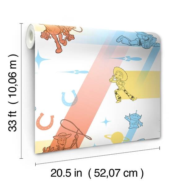Disney & Pixar Toy Story 4 Retro Blue & Orange Wallpaper