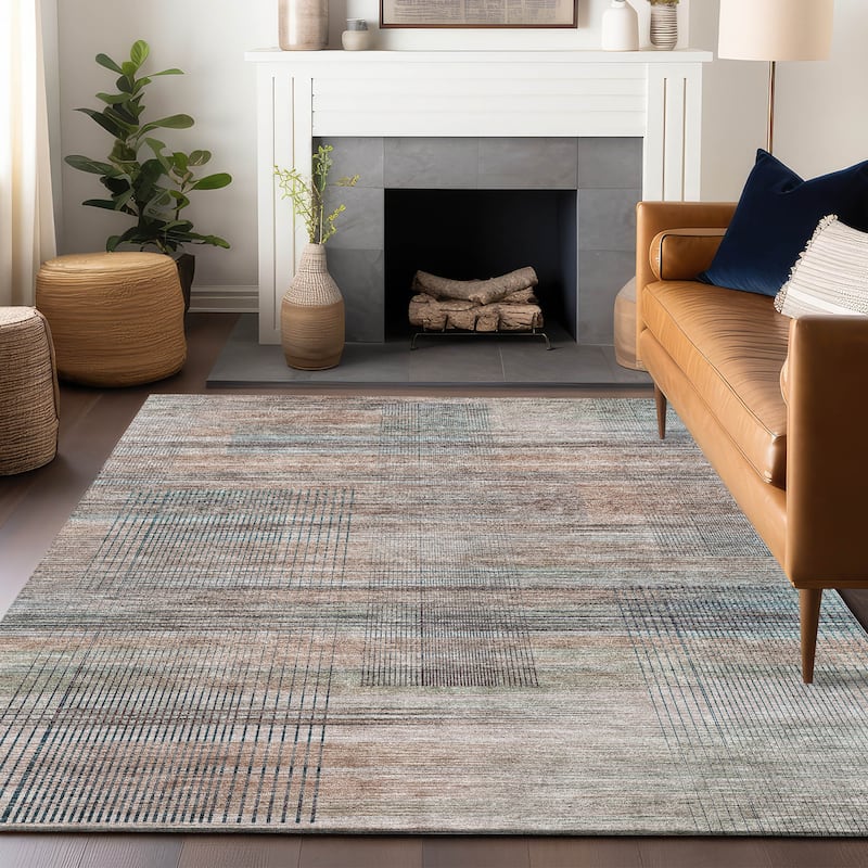 Premium Washable Super Soft Modern Criss Cross Mayfield Rug