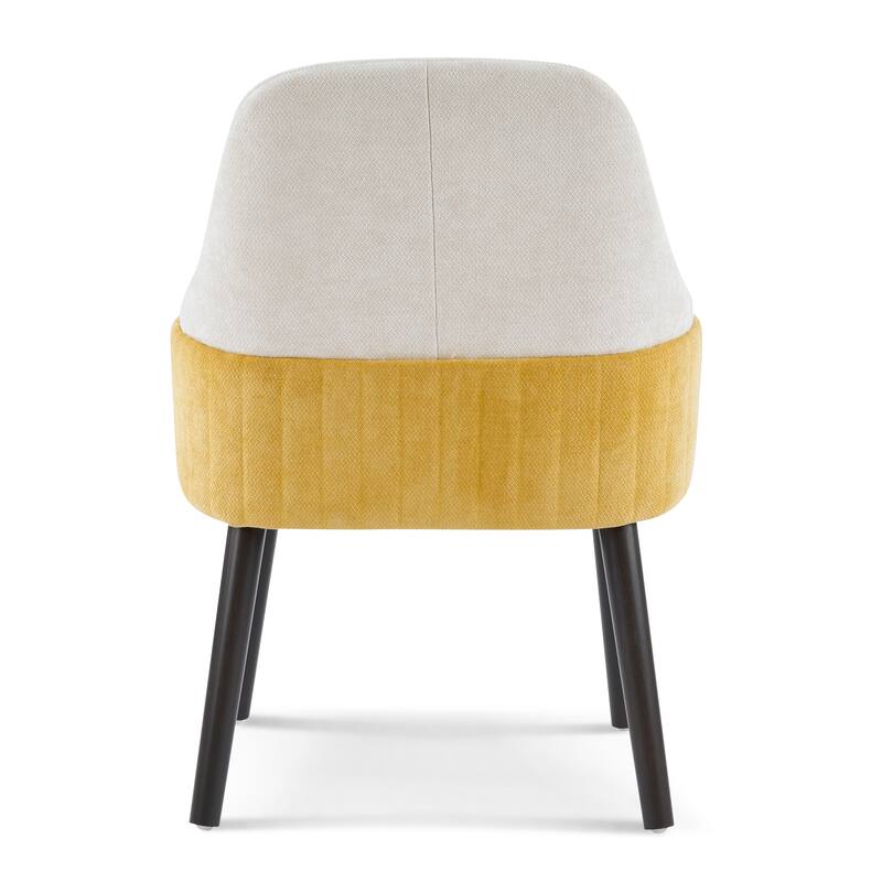 Christopher Knight Home - Modern Upholstered Dining Chair Set with Two-Tone Fabric Armchair Design