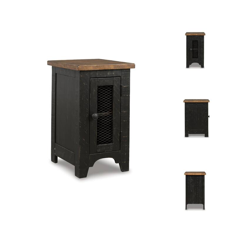 Valebeck Black/Brown Casual Chair Side End Table