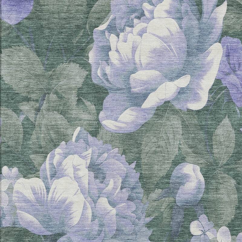 HomeRoots Floral Transitional Rectangle Outdoor Rug