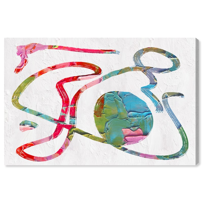 Wynwood Studio Canvas Abstract Dancing with my Baby Red and Modern & Contemporary Wall Art Canvas Print