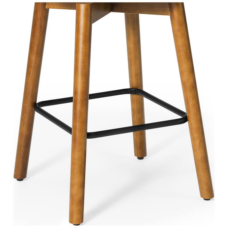 Stansberry 26 Inch Chenille Upholstered Swivel Counter Stool