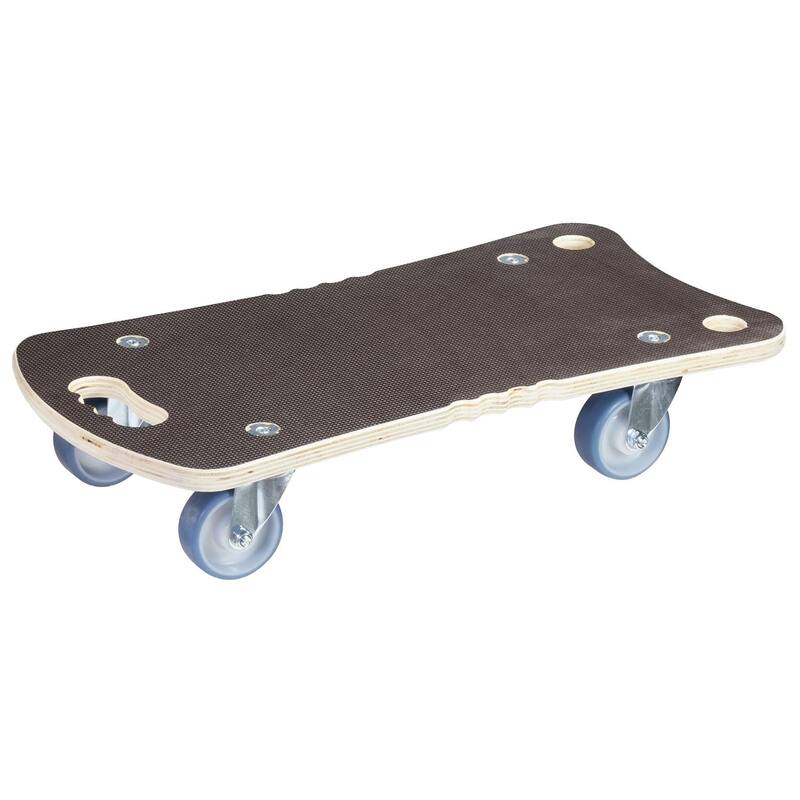 WAGNER Transport Dolly with MaxiGRIP Coating & ULTRASOFT Castors, 22.6" x 11.4", FSC® Birch Multiplex, 660 lb Capacity