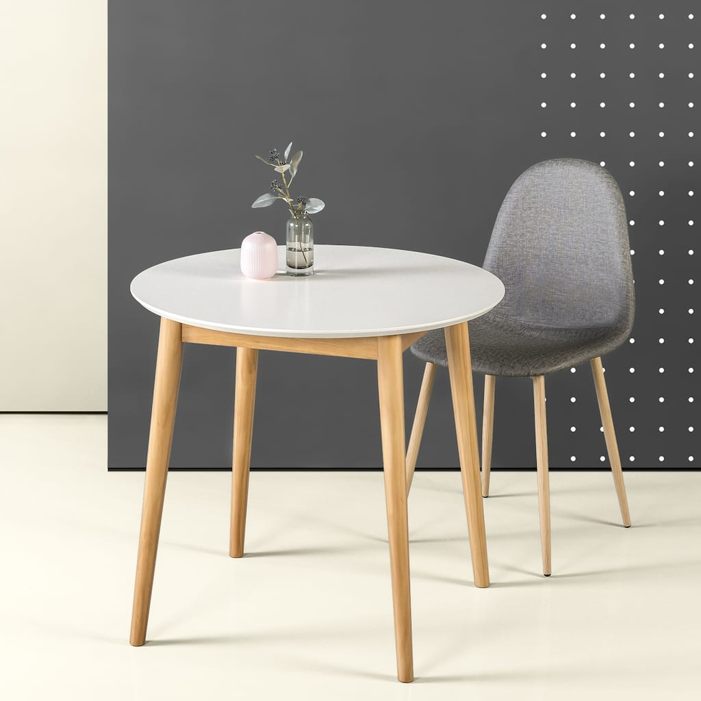 Priage by ZINUS White 32'' Mid-Century Wood Dining Table