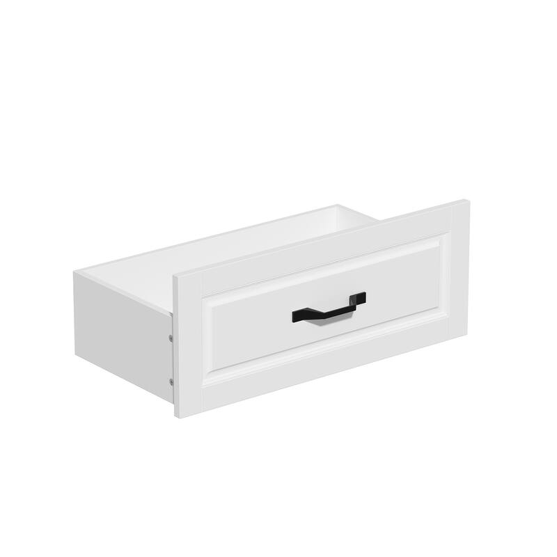 78.7"Modular White Curio Bookcase Cabinet w/Glass Doors Buffet Display