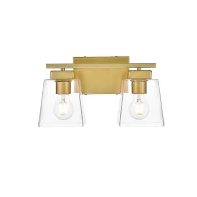 Merlin 1 Light Black and Clear Bath Sconce