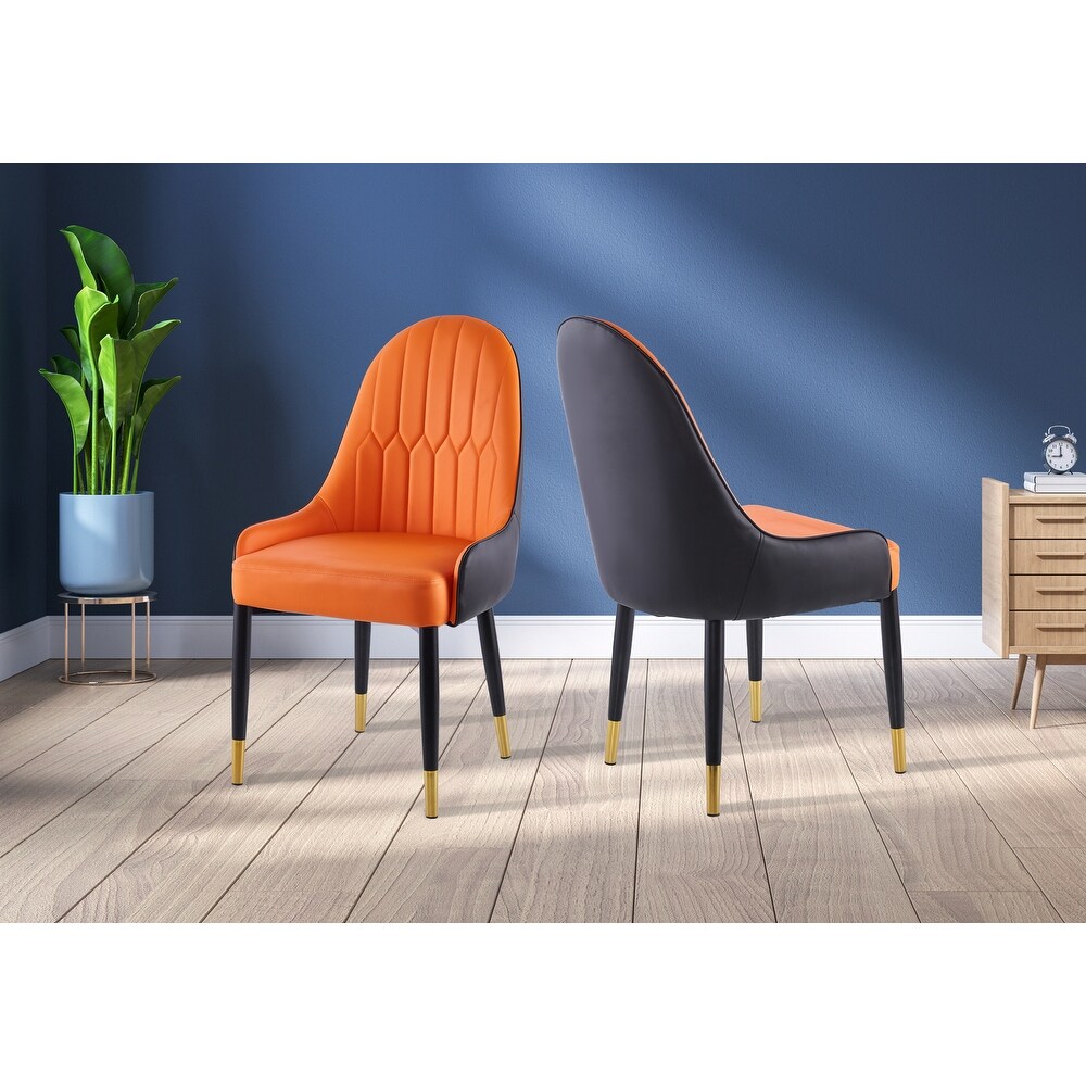 Orange Leather Dining Chairs - Bed Bath &amp; Beyond